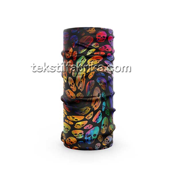 buff, bandana, boyunluk, colorfull skull tema-185